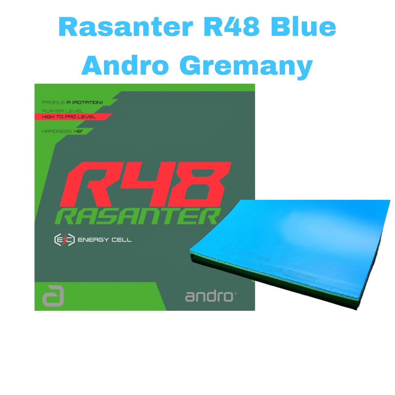 Mặt Vợt Bóng Bàn Andro Rasanter R48 Blue - Xanh Dương 