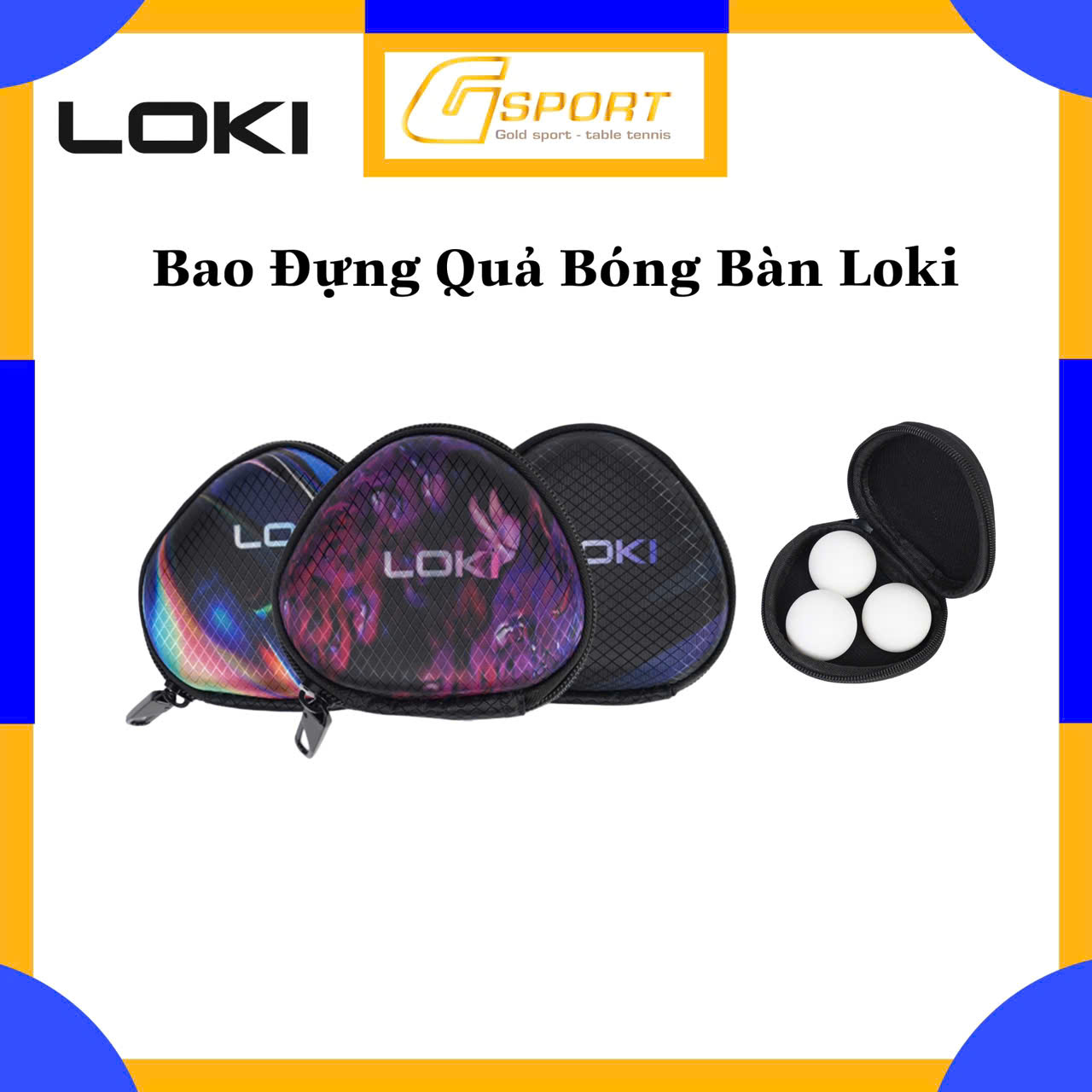 Bao Đựng Quả Bóng Bàn Loki - Hộp Đựng Quả Bóng Bàn - Hàng Chính Hãng Loki