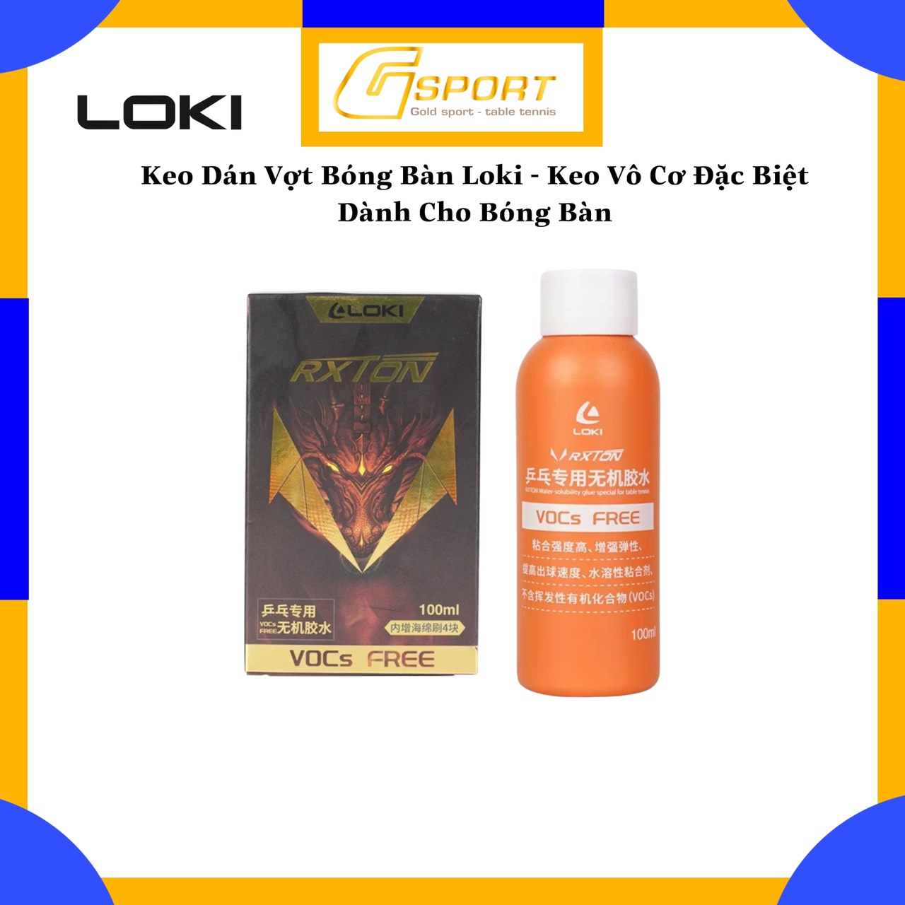 Keo Vô Cơ Dán Vợt Bóng Bàn Loki 100ml