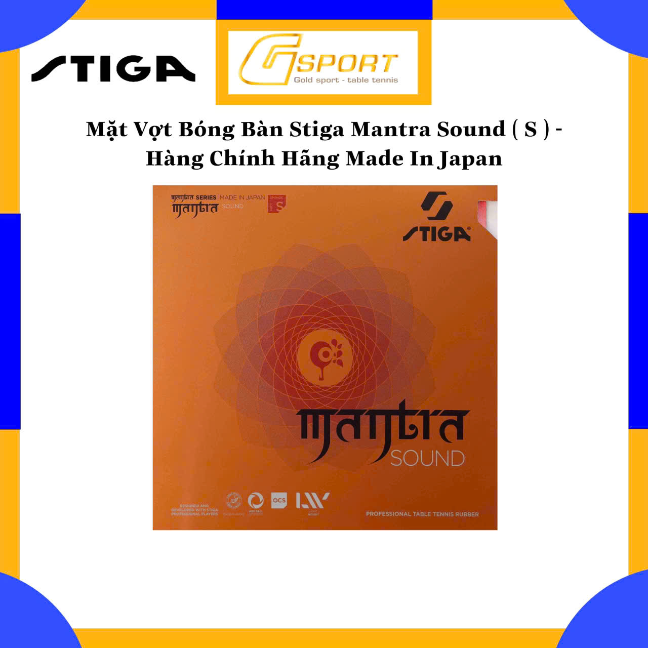 Mặt Vợt Bóng Bàn Stiga Mantra Sound ( S ) - Hàng Chính Hãng Stiga Made In Japan